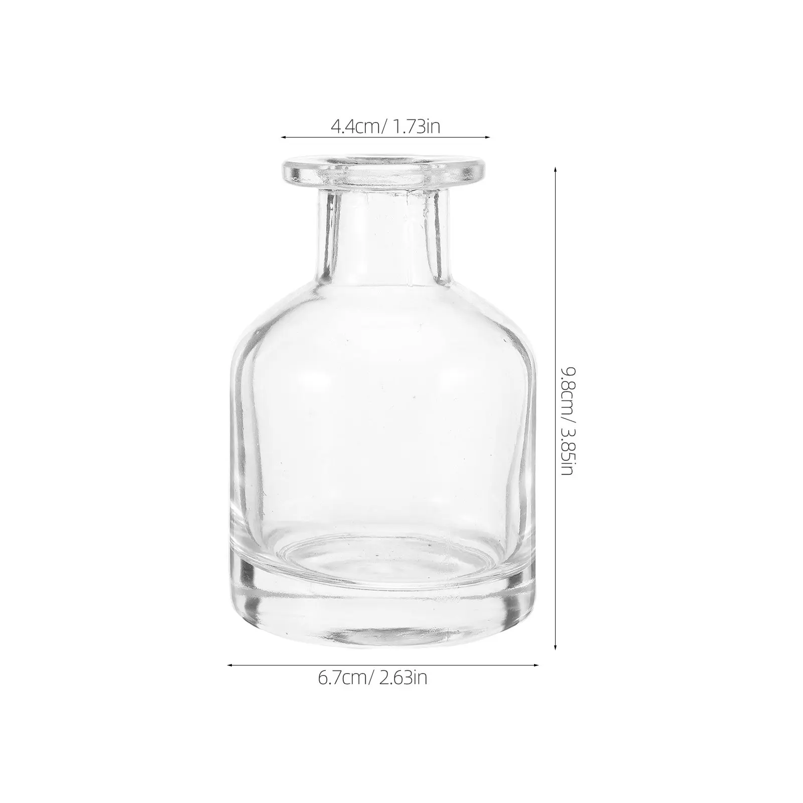 2Pcs Glass Diffuser Bottles Cylindrical Design Empty Refillable Reed Oil Diffuser Jar for Aromatherapy Home Spa Decoration view 4