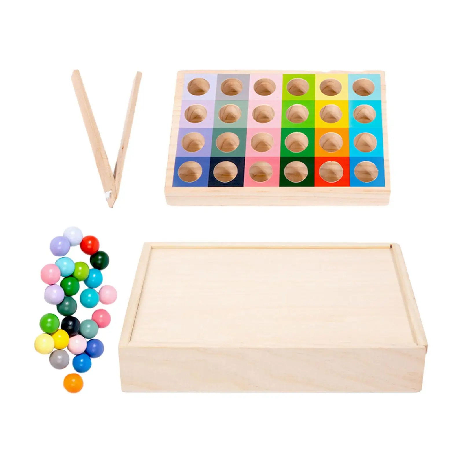 

Wooden Peg Board Beads Game Baby Toddlers Fine Motor Skills Activities Balls Valentines Day Gifts for Kids Montessori Toys