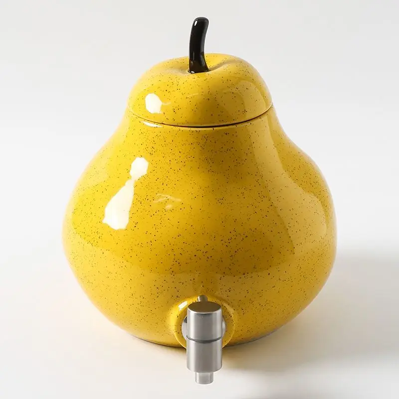 Ceramics Cold Kettle Large Capacity High Temperature Resistant Cold Kettle Household Pear Shaped Cute Water Drinkware Accessory