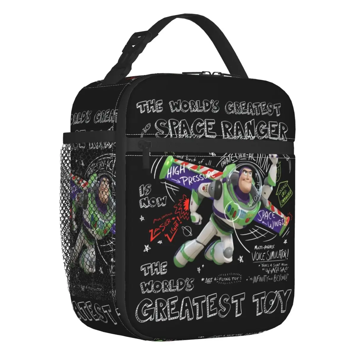 Custom Toy Story Buzz Lightyear Anime Insulated Lunch Bags for Women Portable Cooler Thermal Bento Box Work School Travel