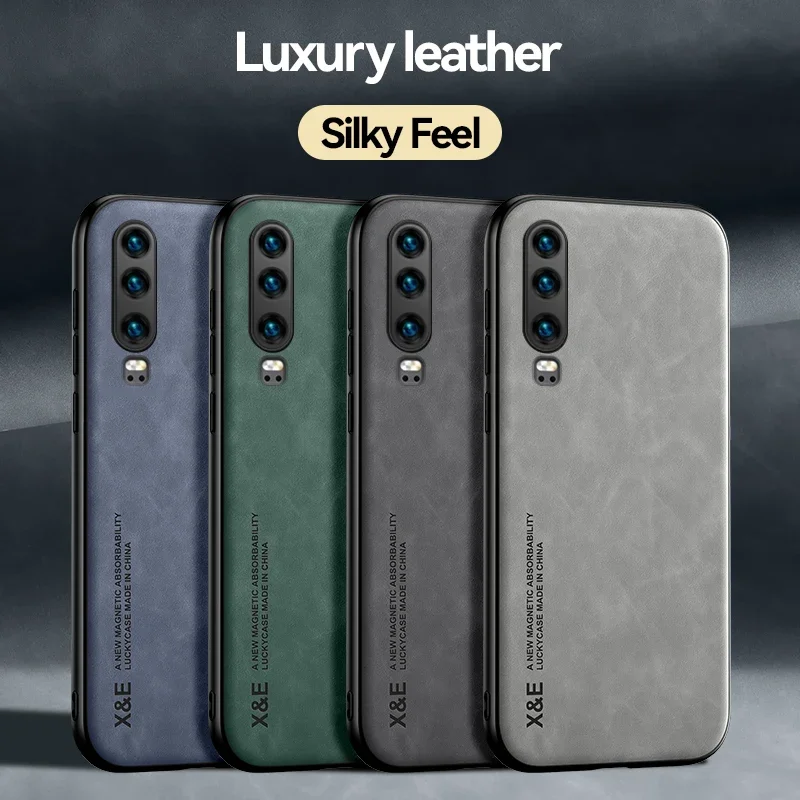 Custodia magnetica in pelle di lusso per Huawei P30 P40 P20 Pro Lite P30Pro P30Lite P20Pro P Mate 20 Mate20 Cover opaca con piastra metallica