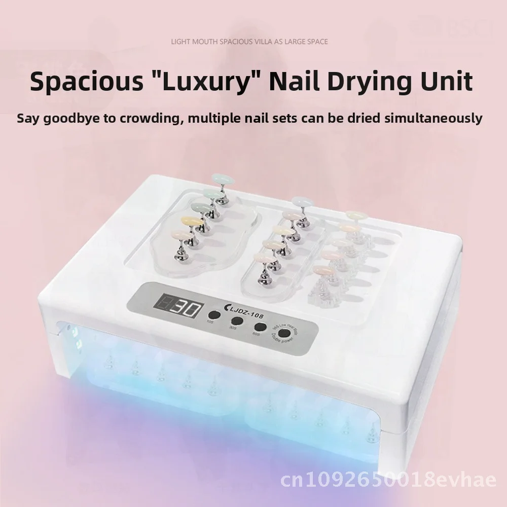 XZMUV-105 Lampada professionale per unghie 256W Lampada per terapia della luce per smalto gel ad asciugatura rapida Colore bianco Adatto per la popolazione generale