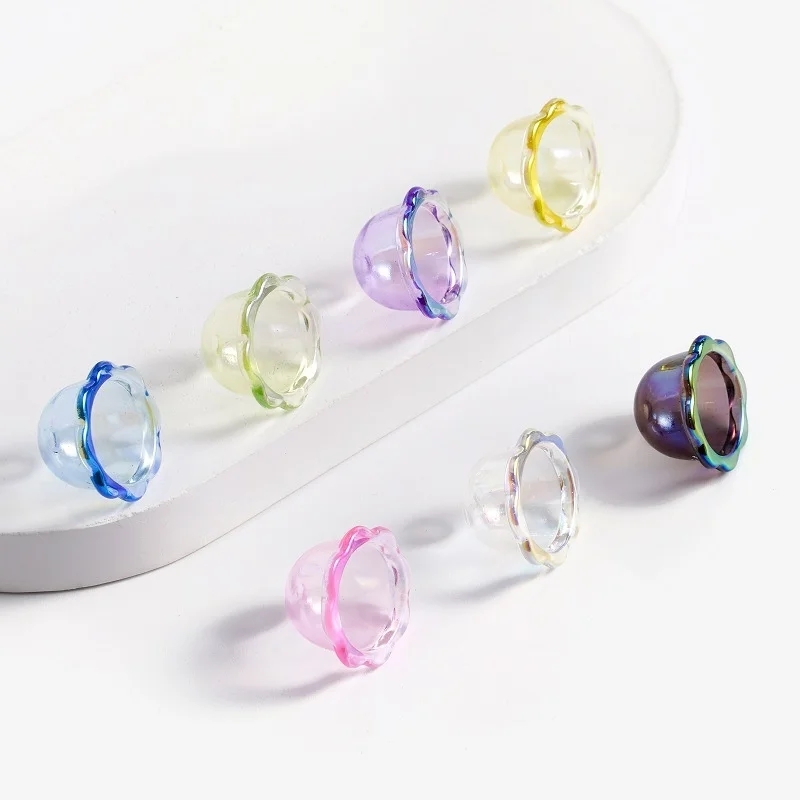 10 Stück/Lot Transparente UV-beschichtete Acryl-Windglockenperlen Anhänger für Schmuckherstellung DIY Handgemachte Halsketten Ohrringe Schlüsselanhänger Handy – Detail 3