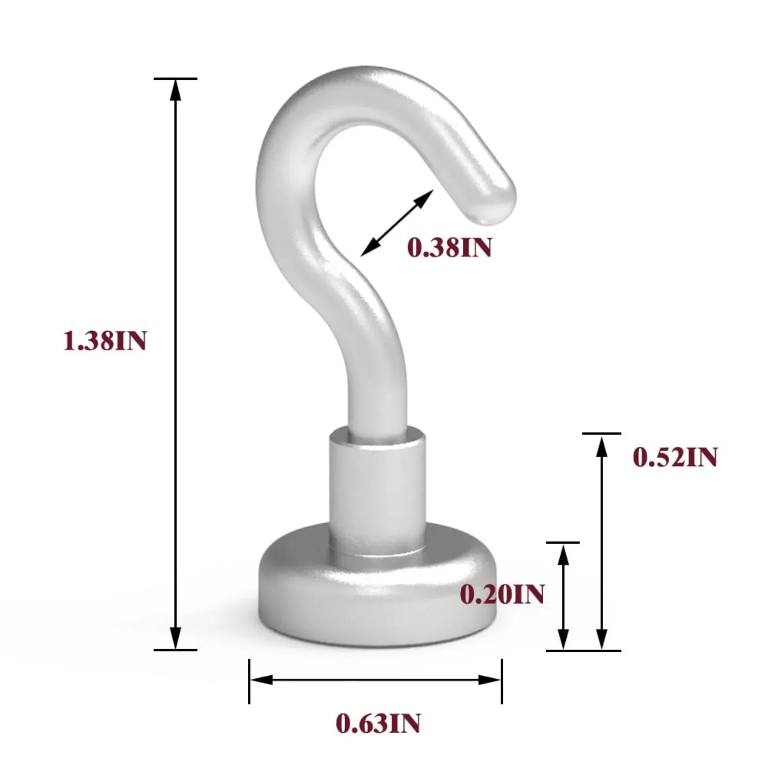 10Pcs Strong Magnetic Hooks Load Bearing Hook MultiPurpose Storage For Home Kitchen Bar Storage Key Hanging Hanger