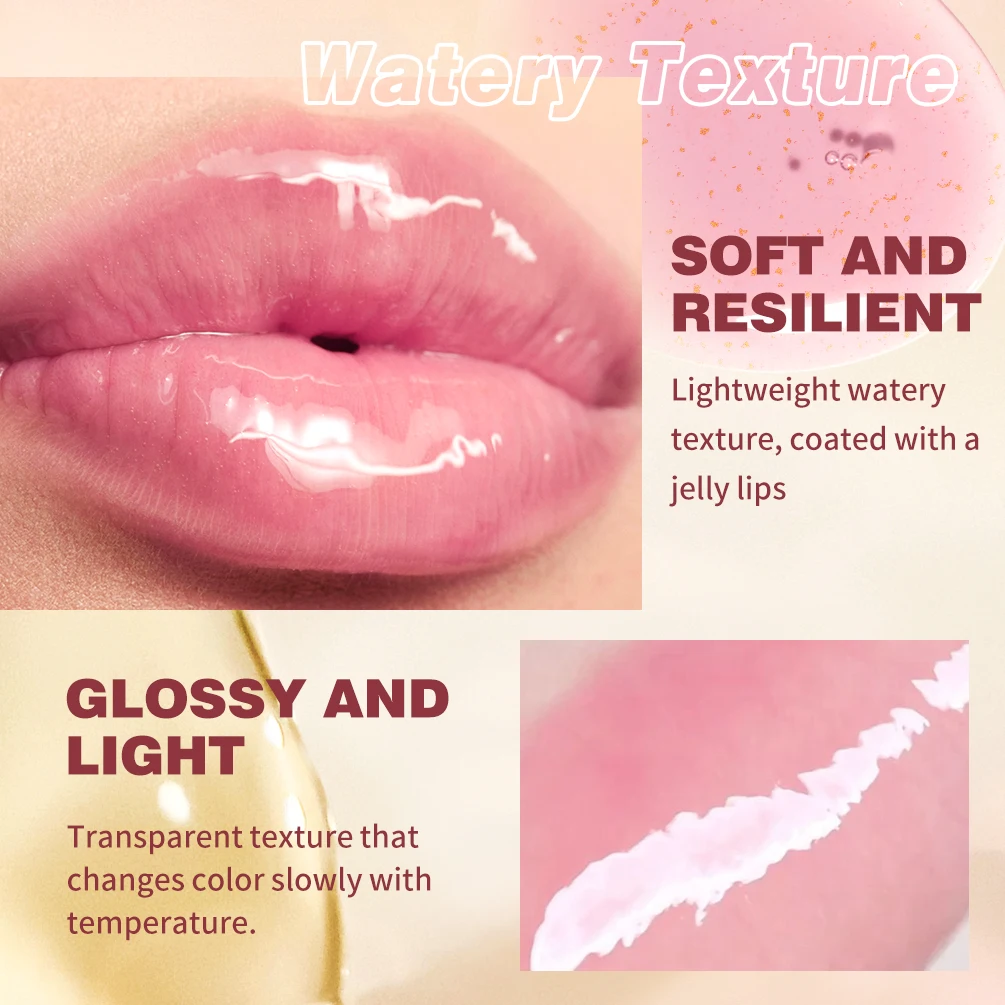QIBEST huile à lèvres à couleur changeante hydratant gelée transparente baume à lèvres brillant à lèvres à Long terme nourrit les lèvres plus dodues huile maquillage nouveau