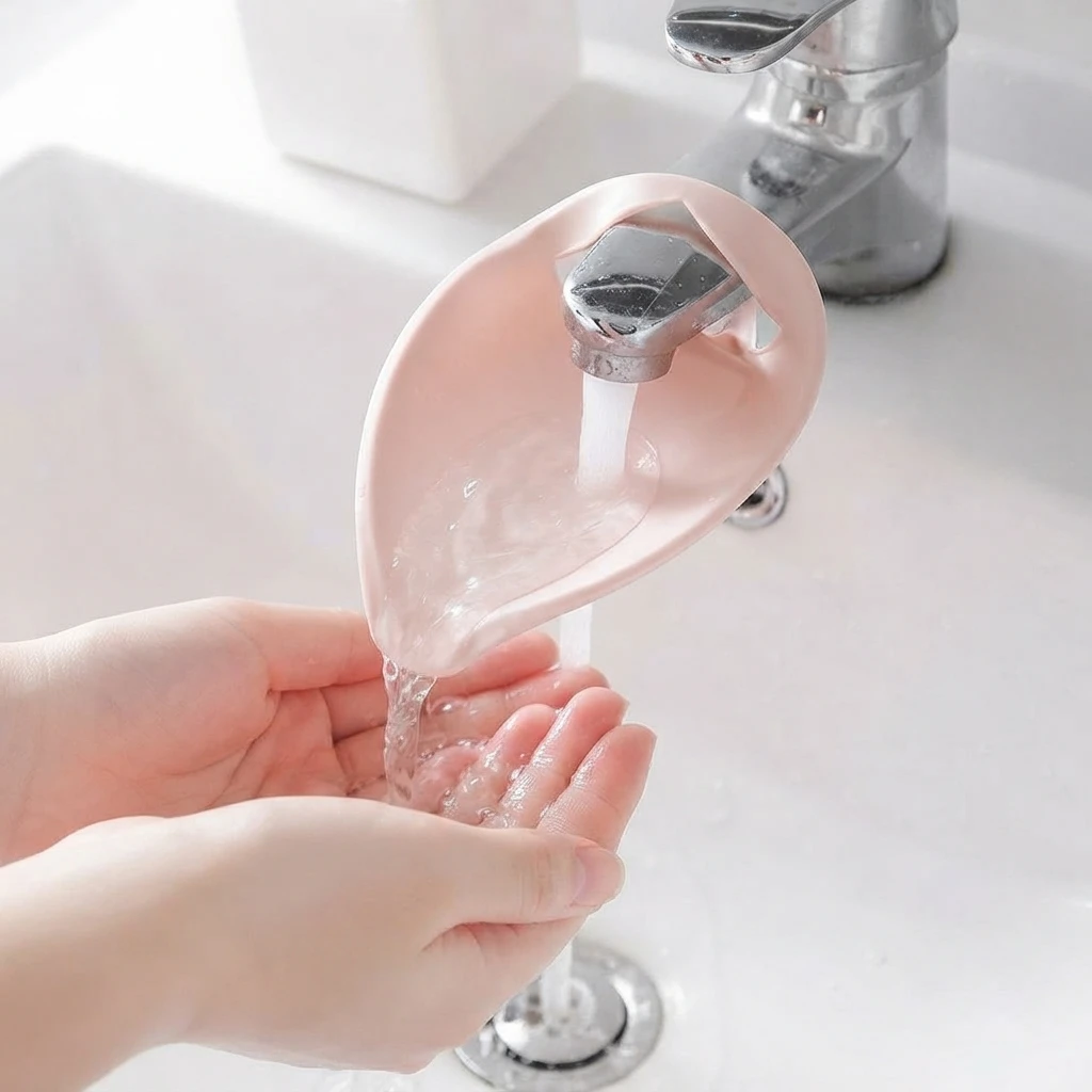 Children's Hand Washing Extension Device Splash Proof Kitchen Faucet Adapter Easy Use 1Pc