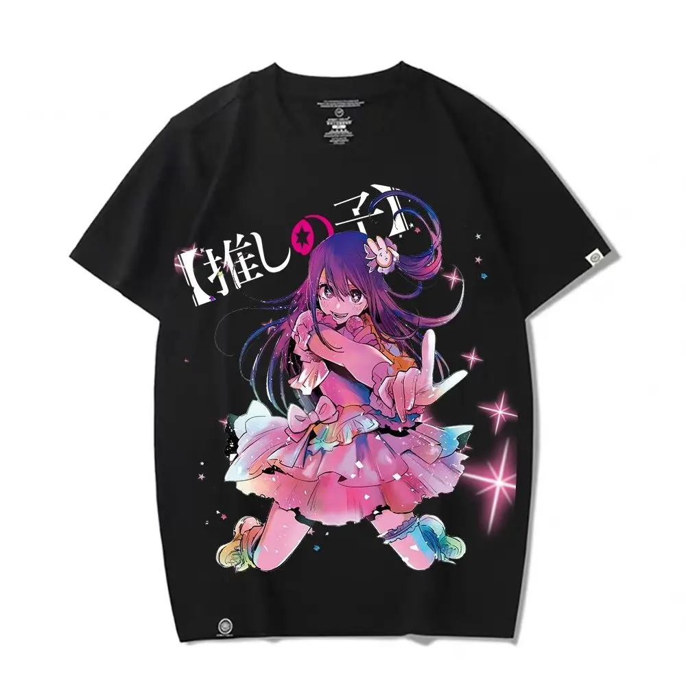 Cute Anime Women T-shirt OSHI NO KO Hoshino Ai Hoshino Rubii Short Sleeve Tshirt Harajuku 2023 Summer Streetwear Y2k Clothes Top