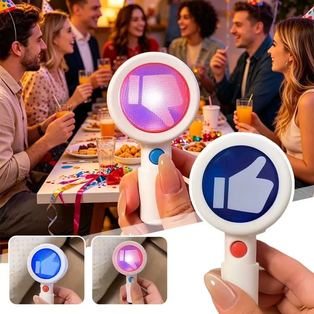 Portable Light Up Thumbs Up Handheld Light Stick Interactive LED Like Sign Flashing Toy For Game Show Party Atmosphere Props