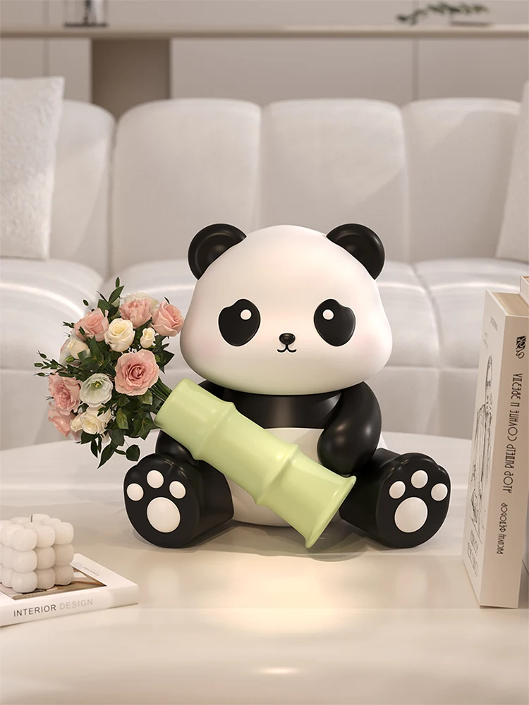 

Panda Vase Desktop Ornaments Entrance Wine Cabinet TV Cabinet Ornaments Home Decors Decorative Figurines Home Accessories