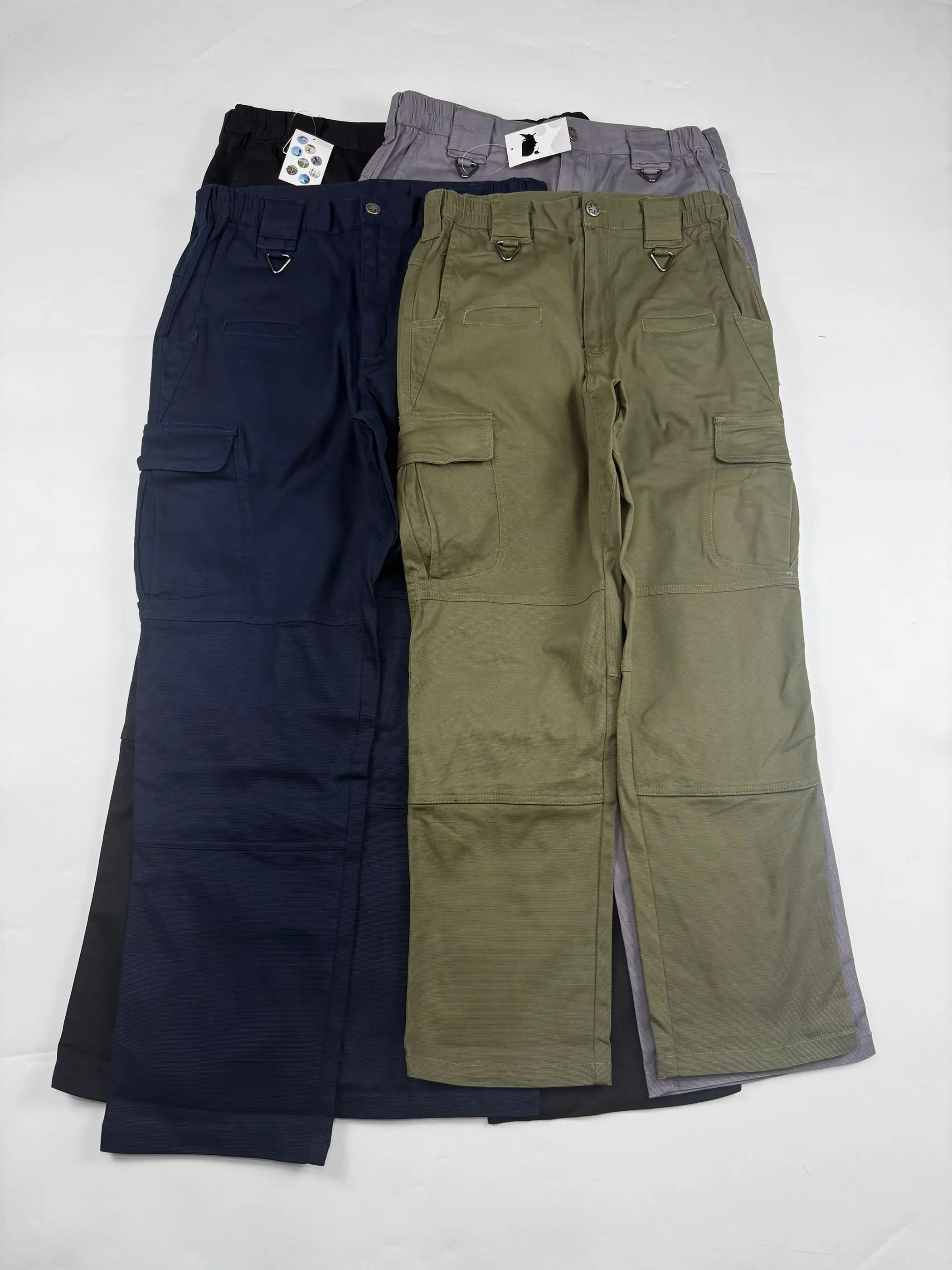 

Мужские повседневные брюки прямого кроя, рабочие брюки с множеством карманов, свободные тактические брюки больших размеров для походов, износостойкие брюки-карго