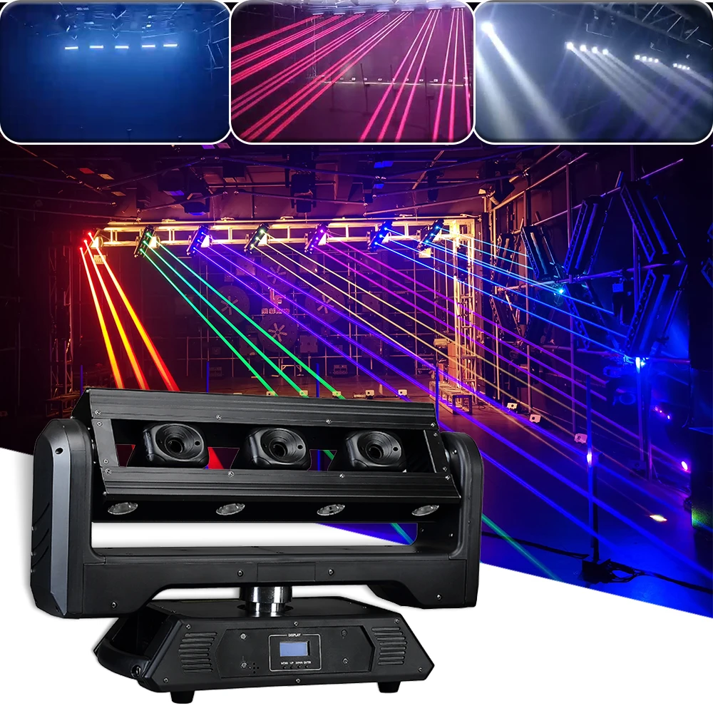 100W Laser Strobe Beam 3IN1 Infinity Rotary Moving Head Light Support Multiple DMX 512 Modes For DJ Club Patry Stage KTV Concert