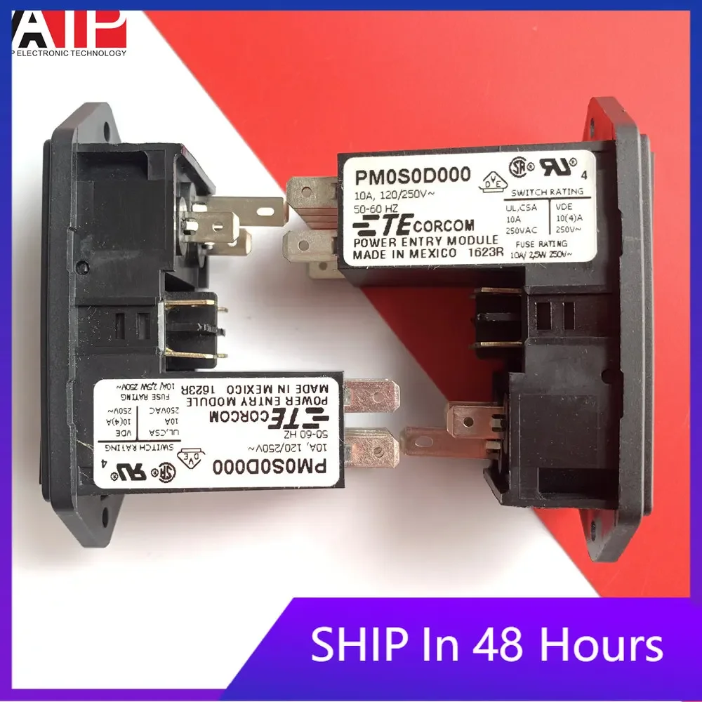 1PCS PM0S0D000 imported 10A power filter PM0S0D000 socket genuine Original spot inventory