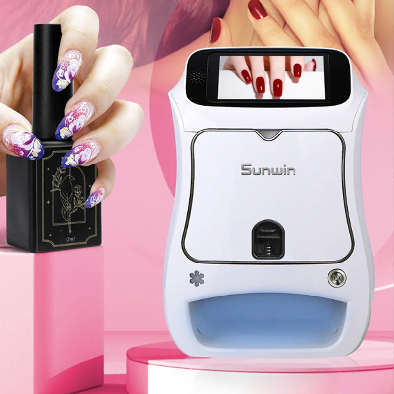 DIY Nail Art Printer Printing Brushless Fan 380 & 390nm LED Lights Digital Po Drawing Manicure Machine
