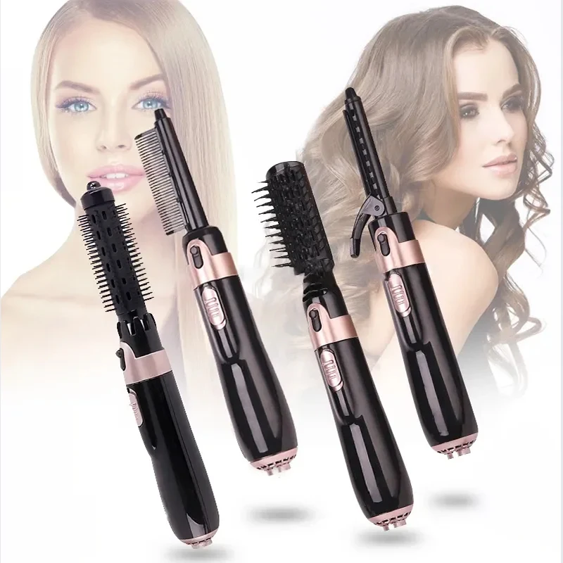 Multiple Function Salon Hot Air Hair Blow Dryer Brushes Set Curler Comb Interchangeable Brush Head Automatic Hair Curler Salon