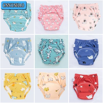 6-laags waterdichte herbruikbare katoenen babytrainingsbroek babyshorts ondergoed doek babyluier luiers slipje luierwissel