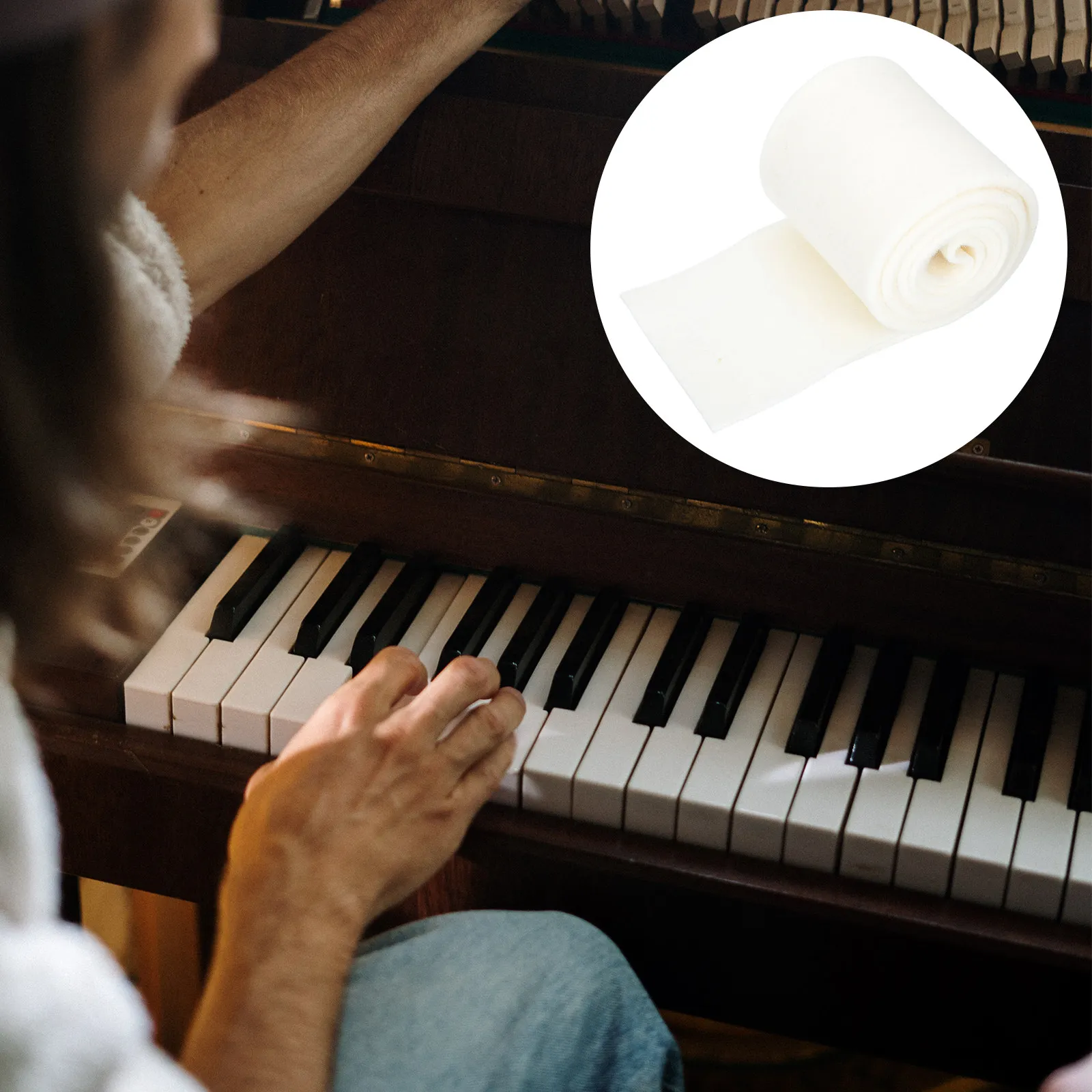 Piano Tuning Felt Strip Mute Tool for Grand Upright Piano Repair Technicians and Musicians