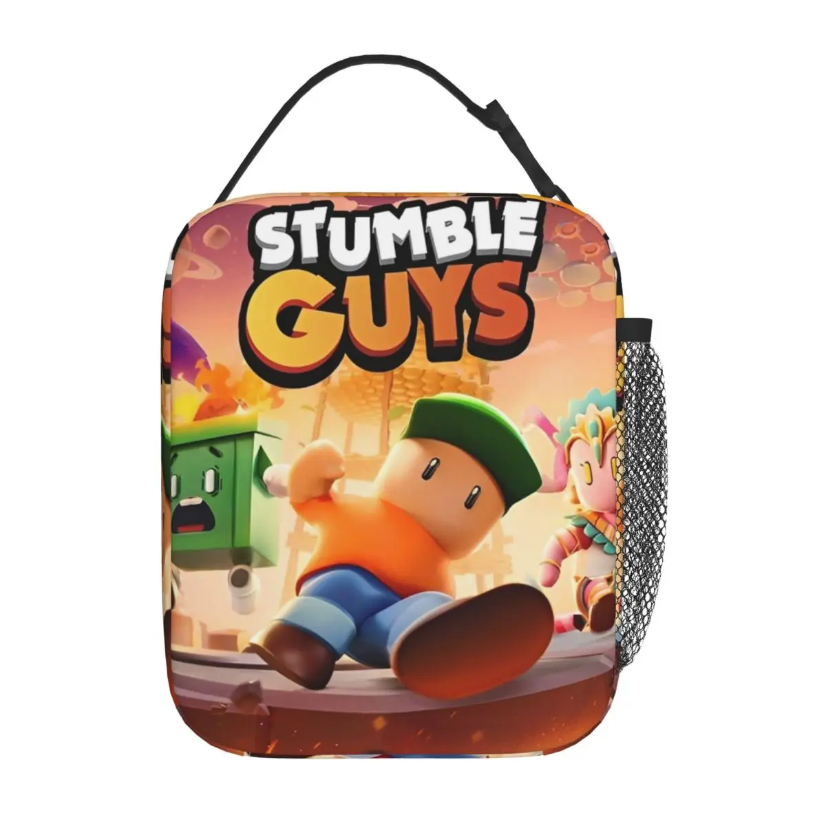 

Изолированная сумка для обеда Stumble Guys, термосумка, многоразовая герметичная коробка для завтрака, сумка для еды, школьная дорожная сумка