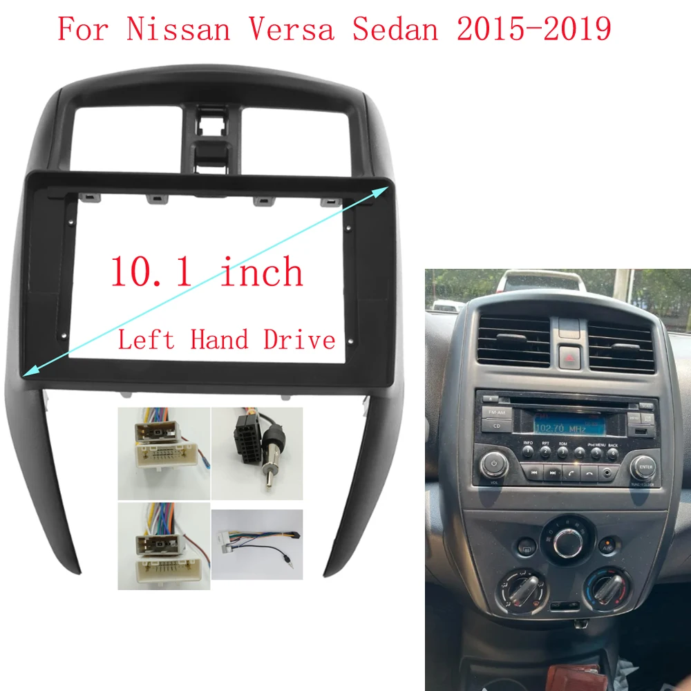 

10.1 Inch For Nissan Versa Sedan 2015-2019 Car Radio Android MP5 Player Stereo Casing Frame 2Din Head Unit Fascia Dash Cover