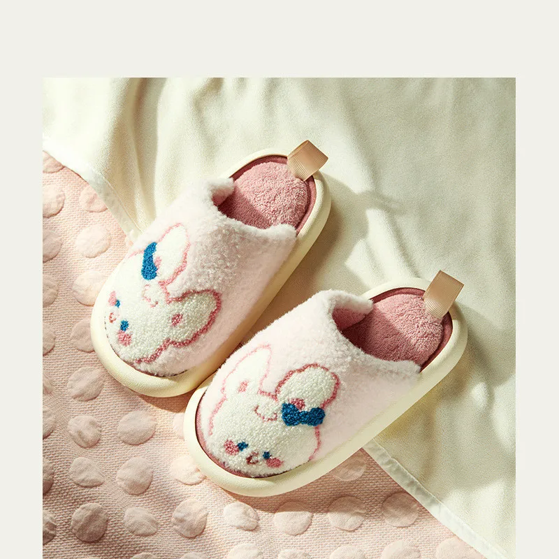 

Parent-child Cotton Slippers For Kids Detachable Anti Slip And Warm Baby Slippers Autumn And Winter Women Thick Soled Slipper