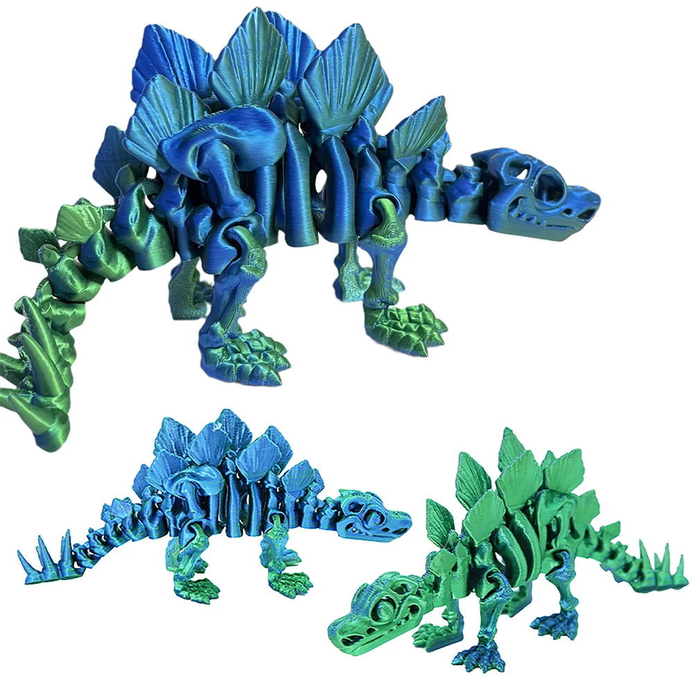 3D Impresso Stegosaurus Figuras Brinquedos para Crianças, Animais Realistas, Ornamento Modelo, Desktop Decorativo, Meninos Criativos, Presentes Novidade