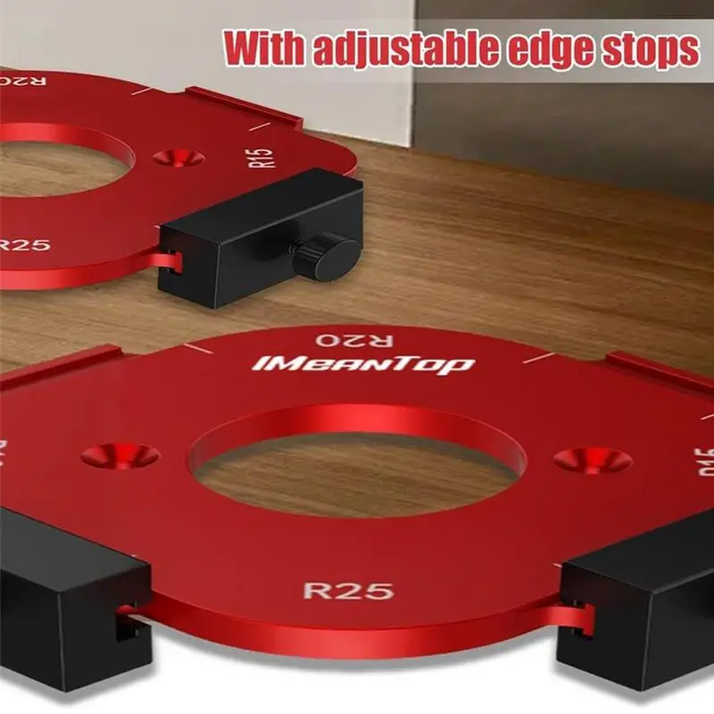Router Corner Radius Template 2X Corner Radius Router Bit Templates Routing Guide Set Aluminum Alloy Arc Cutting Auxiliary Tool
