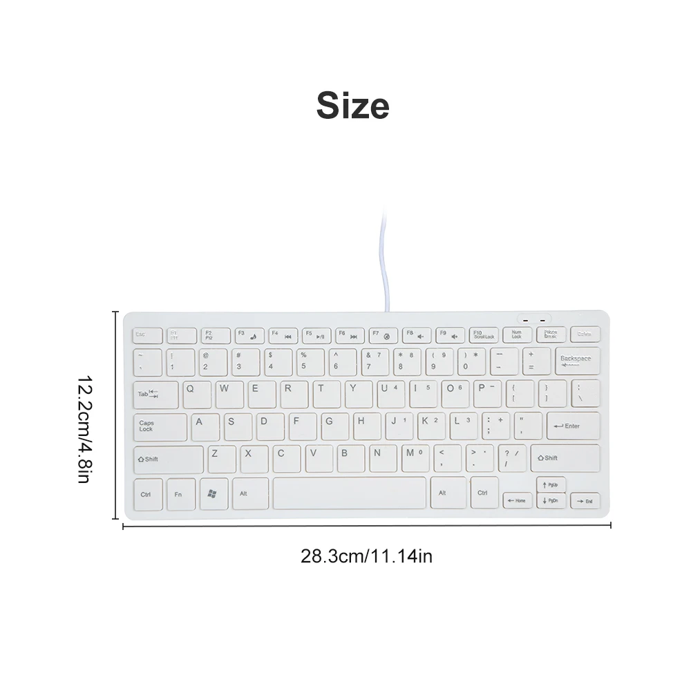 zk30 USB Mini Keyboard with Chocolate Buttons Stylish and Portable Keyboard for Desktop, Laptop Use at Home and Office