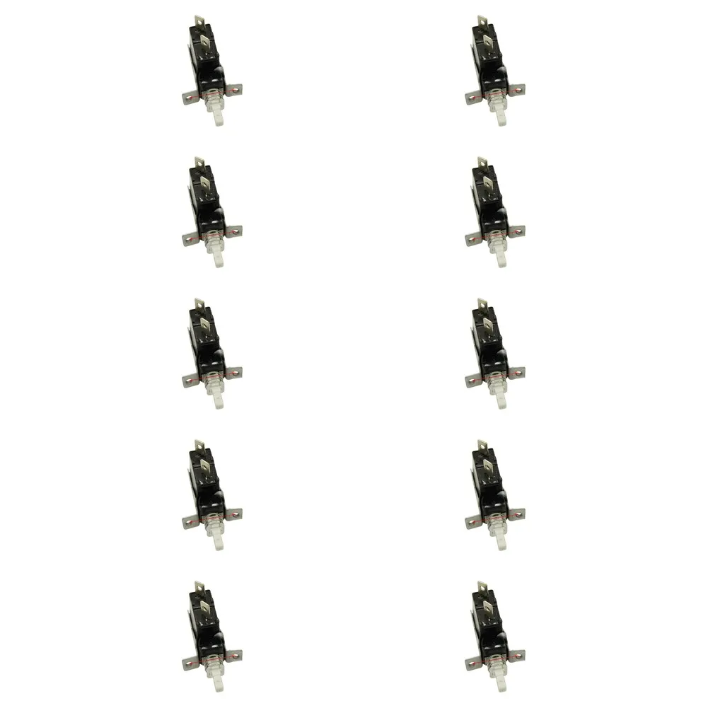 10PCS 10A 250V Self Locking Push Button Switch Plastic For Oil Filled Radiator Heater Range Hood Pipeline Machine Control Panel