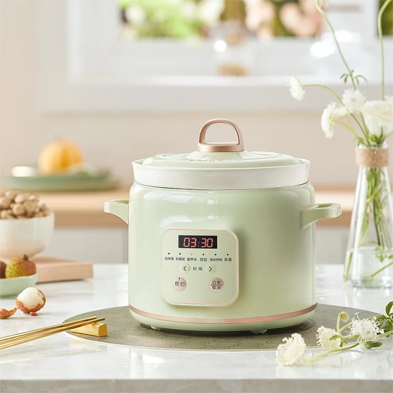 

220V 2L Electric Slow Stewer Automatic Household Food Stewing Machine Pot Ceramic Dessert Cooking Machine Multicooker