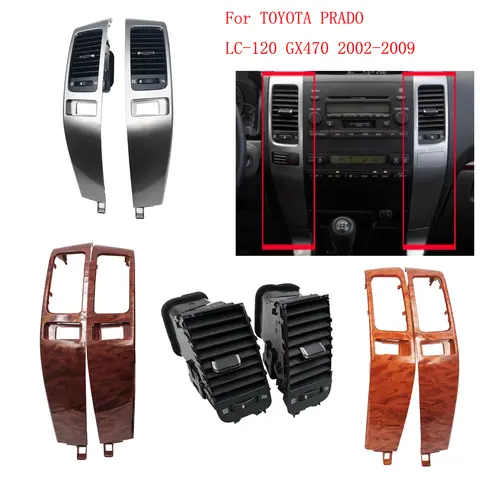 For Land Cruiser Prado 120 Toyota Lexus GX470 2003 2004 2005-2009 Car Air Conditioner Outlet A/C Air Vents Plate Dashboard Panel