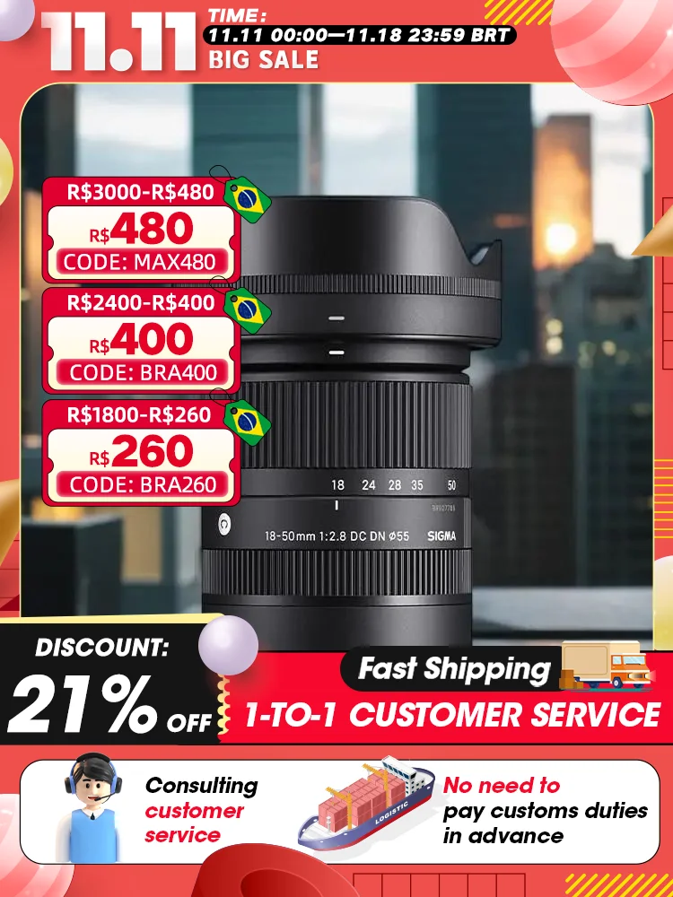 Sigma 18-50mm F2.8 DC DN Contemporary APS-C Mirrorless Camera Lens Wide Angle Zoom for Sony ZVE10 Panasonic Fujifilm 18 50 2.8