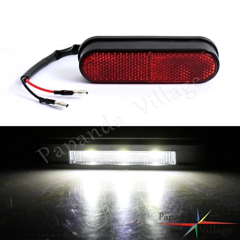 12V Universal Motorcycle Rear Red Reflector Integrated LED License Plate Tail Light For BMW BMW S1000RR K1300S R1200 F800 F650