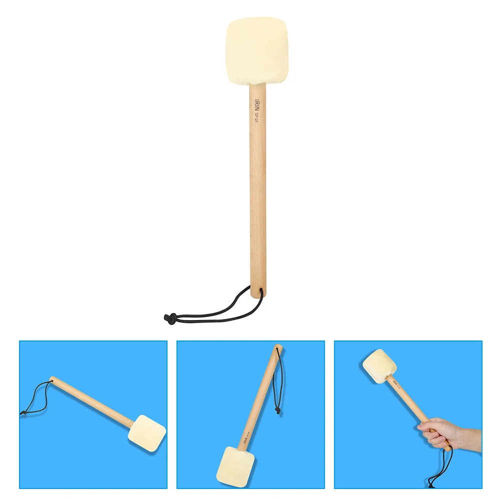 

Large Bass Drumsticks Mallets Musical Instrument Percussion Accessories Plush Head Wooden Handle