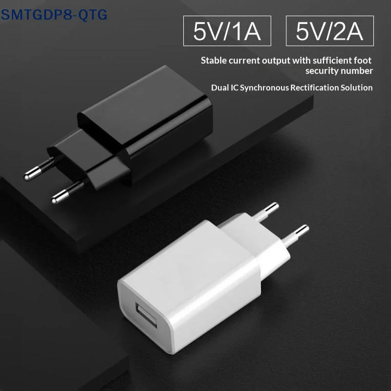 Hot 1Pcs 5V 1A 2A USB Phone Chargers EU/US Plug USB Chargers Universal Travel AC Power Wall Adapters For Phone