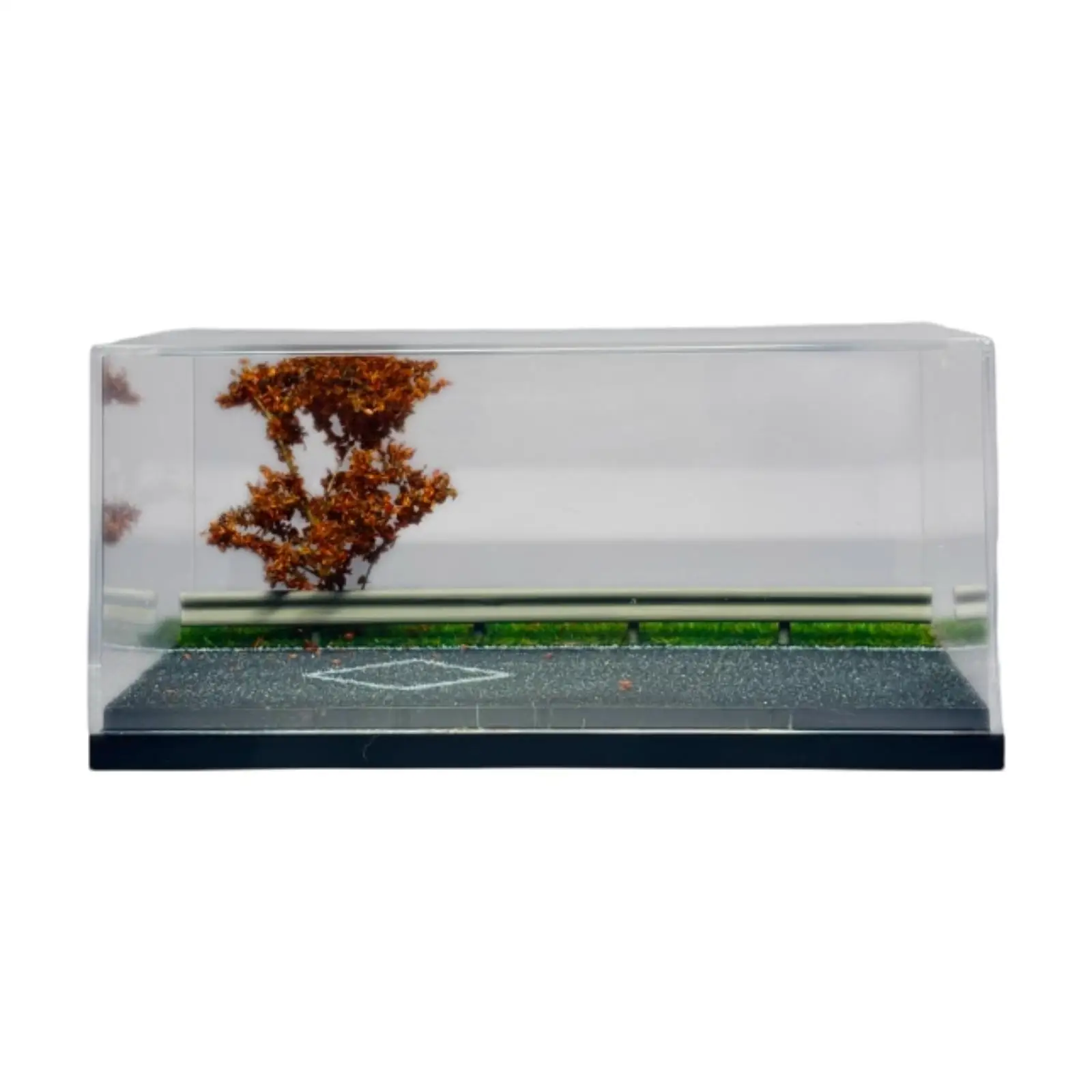 

1/64 Model Car Display Case Parking Lot Scene Acrylic Miniature Vehicle Display Box for Hobby Collection