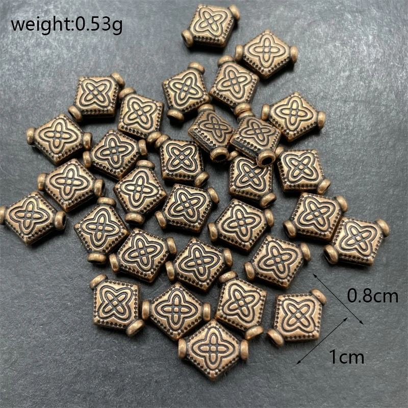 3-color Tibetan Silver Bronze Red Copper Perforated Gasket Make Needle Thread Jewelry Bracelet Necklace Connector Accessories