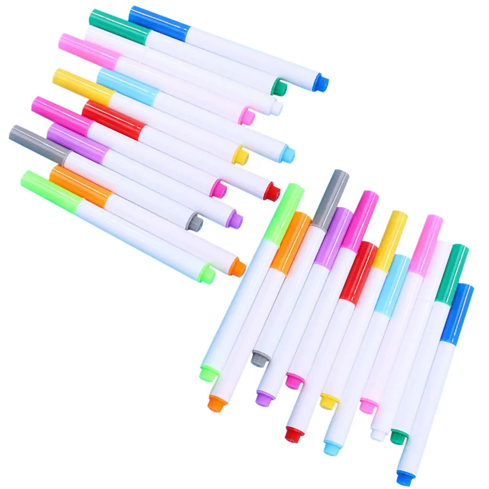 24Pcs Liquid Chalk Pens Water Soluble Chalkboard Markers Premium Portable Erasable for Whiteboard Glass Paper Blackboard DIY