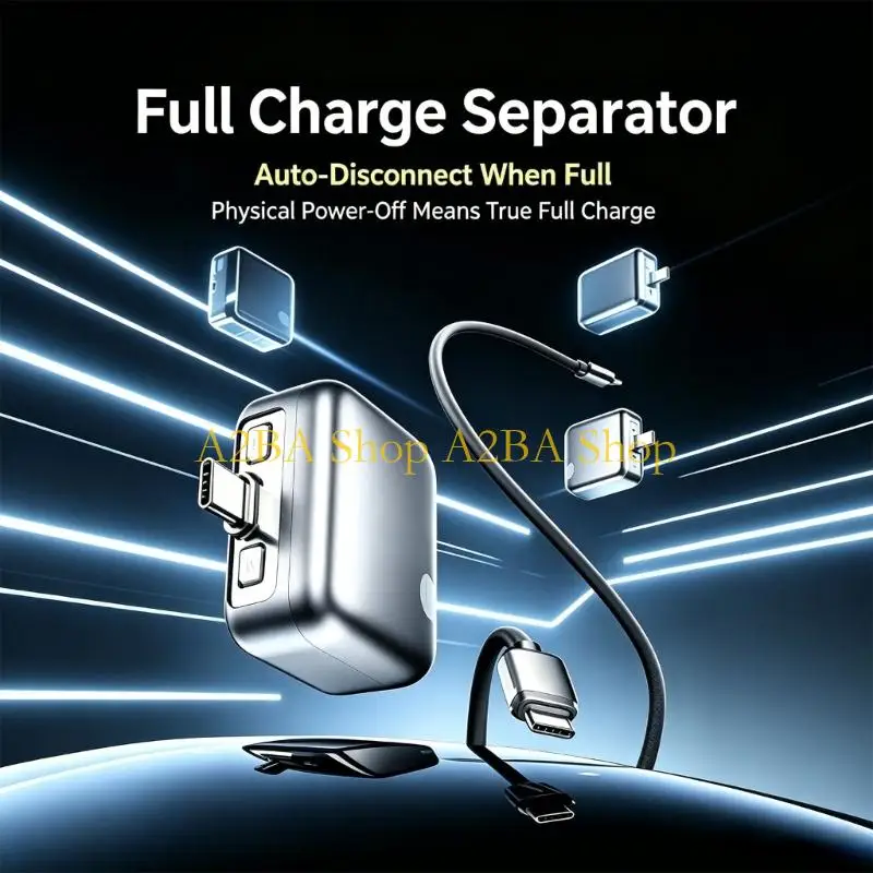 A2BA Type C Charging Link With Auto Shut Off For Phone 17 16 15 Laptop And Gear
