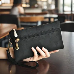 Leather Women Long Wallets Simple Fashion Clutch Bag Female Casual Cell Phone Purses Big Capacity Zipper Money Pouch For Ladies
