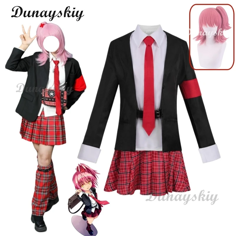 Hinamori Amu Cosplay Costume Wig Girls Anime Shugo Chara Cosplay Costumes JK School Uniform Halloween Party Outfits