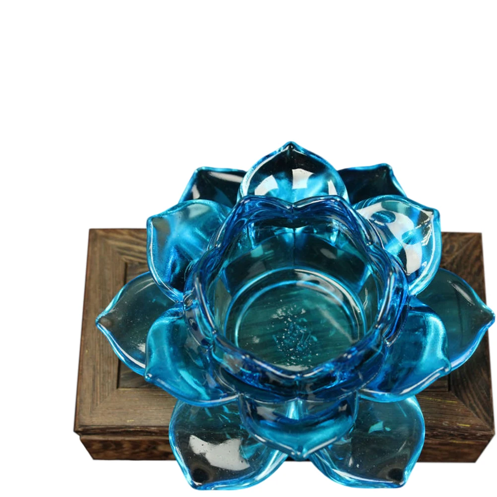 Pink Blue Green Amber Glass Candle Holder Floating Tea Light Cup For Indoor Outdoor Spiritual Ritual Home Decor Supplies