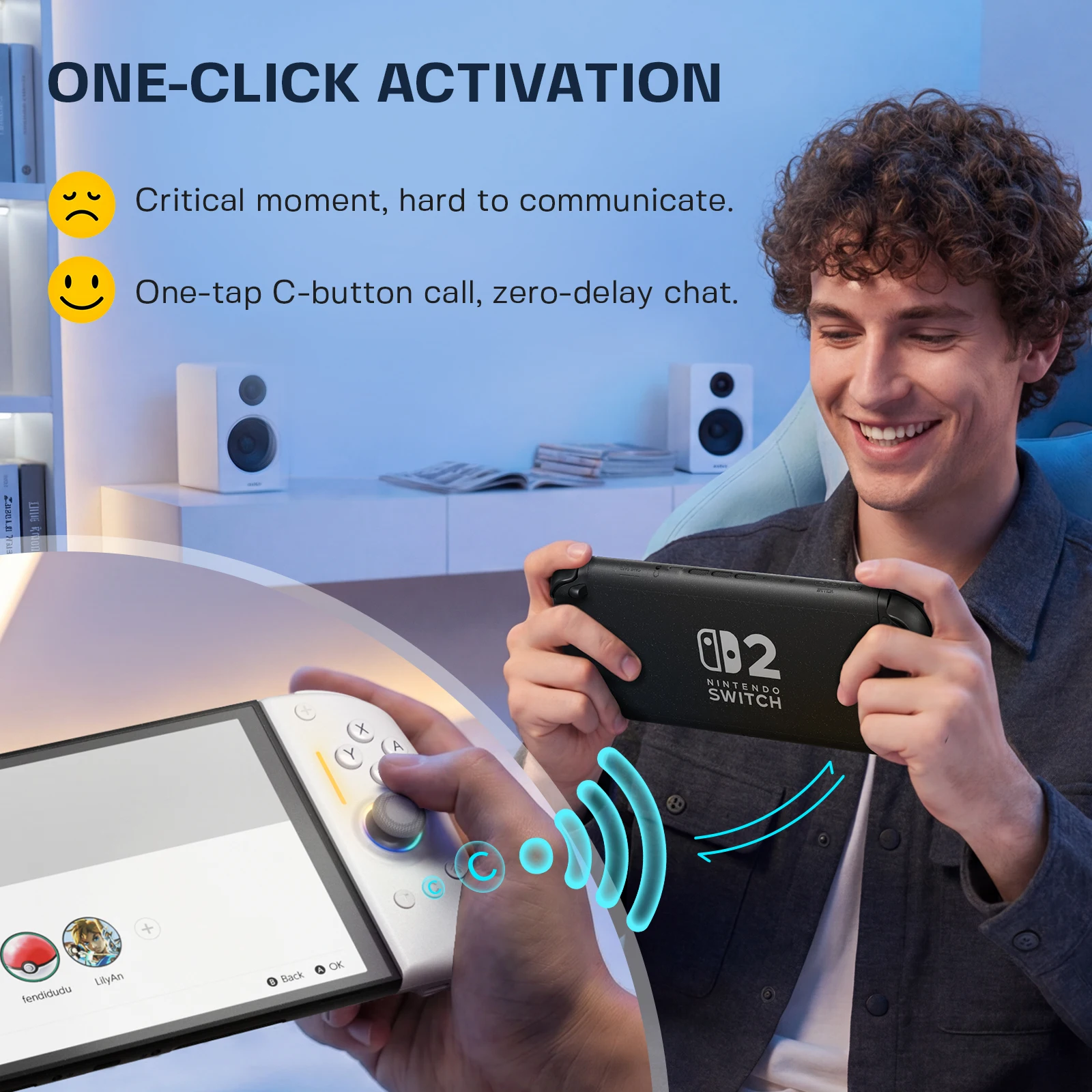 NYXI Hyperion 3 Kabelloser JoyPad für Switch 2 Weiß – Detail 12