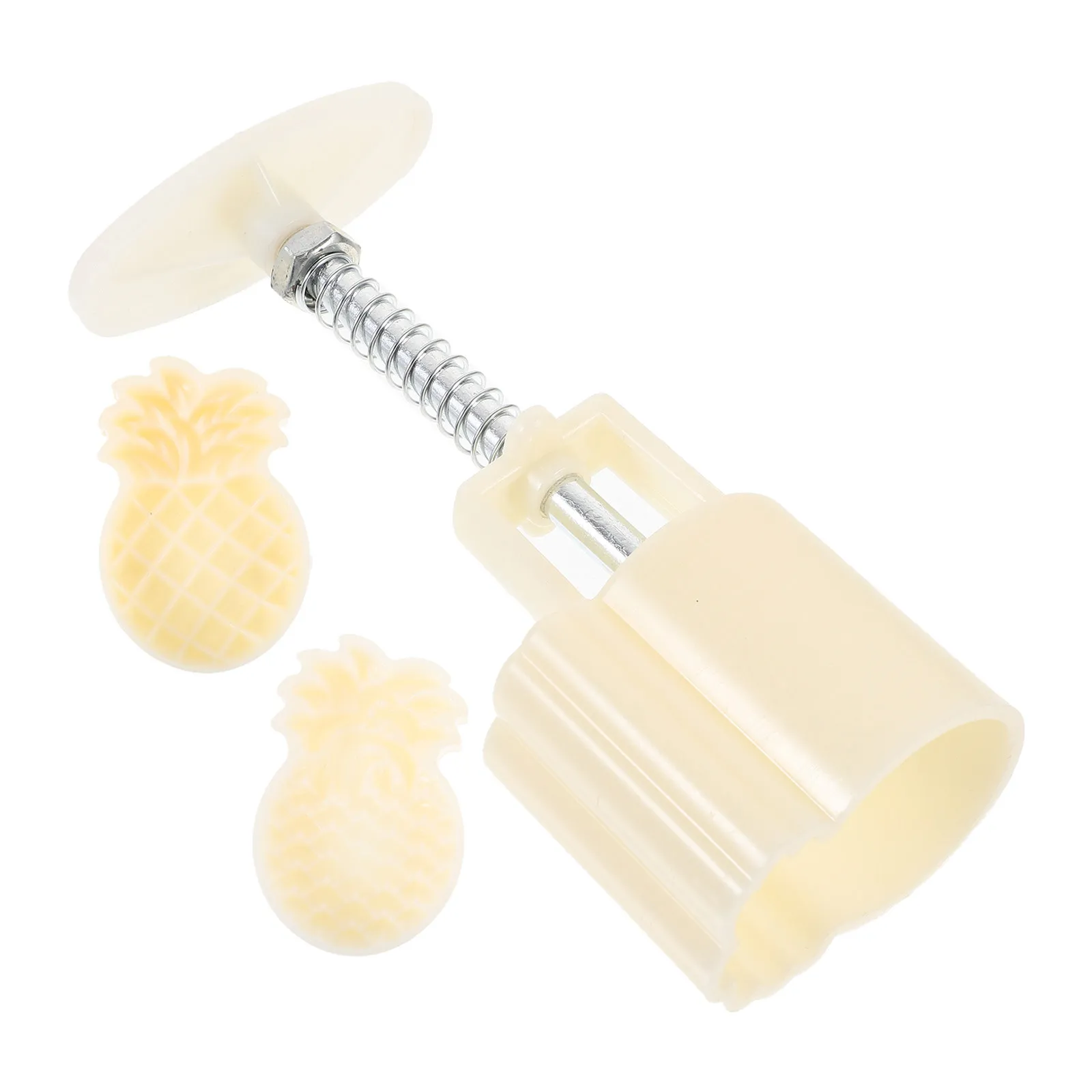 1Set Hand Press Pineapple Moon Cake Mold Food Grade Plastic Non-Stick Baking Tool for Homemade Cantonese Style Mooncakes