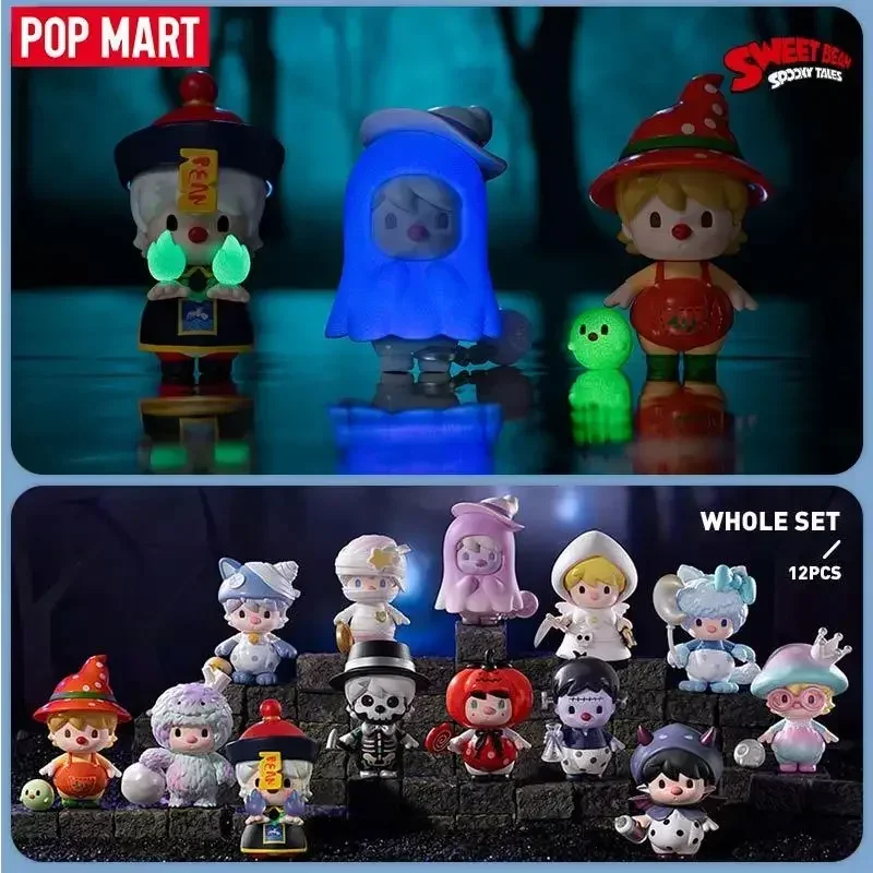

POP MART Sweet Bean, жуткая серия сказок, слепая коробка, загадочная коробка, кавайные украшения, фигурки, домашний декор, настольная модель, куклы для девочек