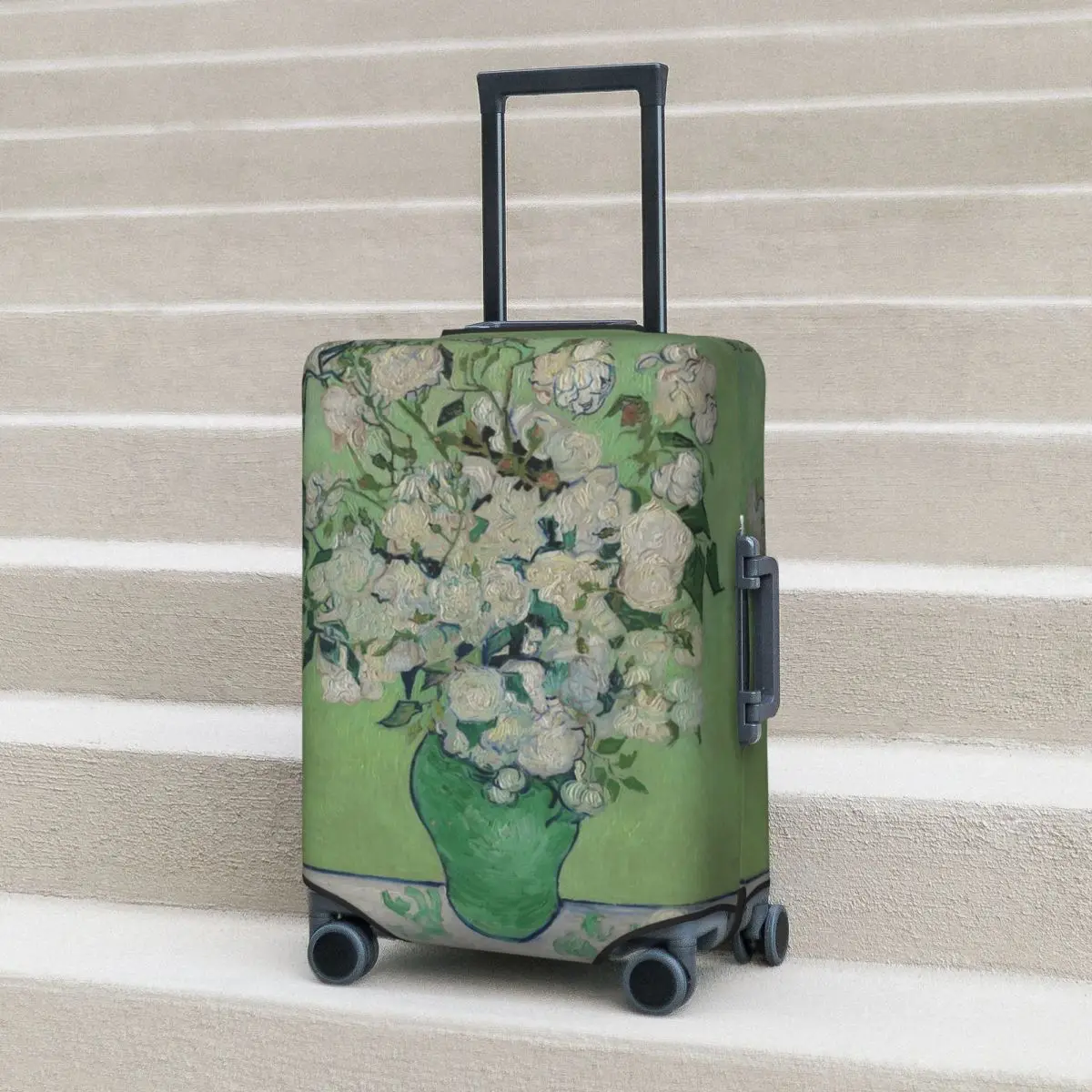 

Розы Чехол для чемодана Картина маслом Деловая защита Отпуск Эластичные аксессуары для багажа