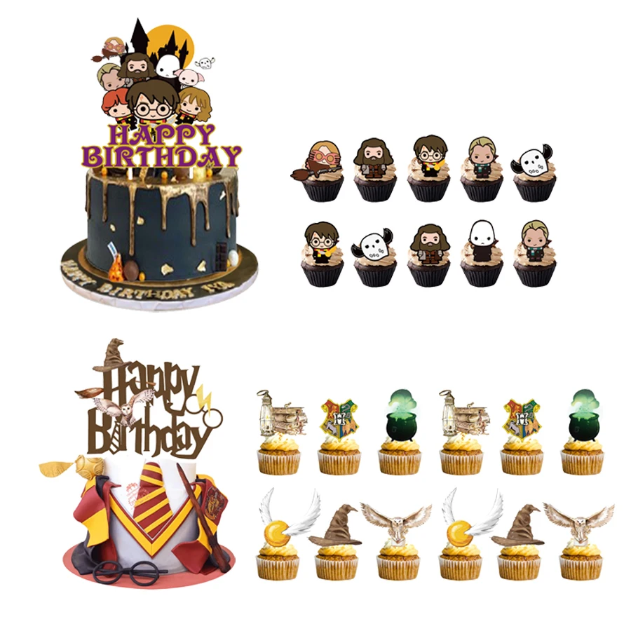 Decoración para Pastel de Harry Potter, Recuerdos de Fiesta, Regalos, Artículos para Fiestas de Cumpleaños, Artículos para Bodas, Premios para Maestros