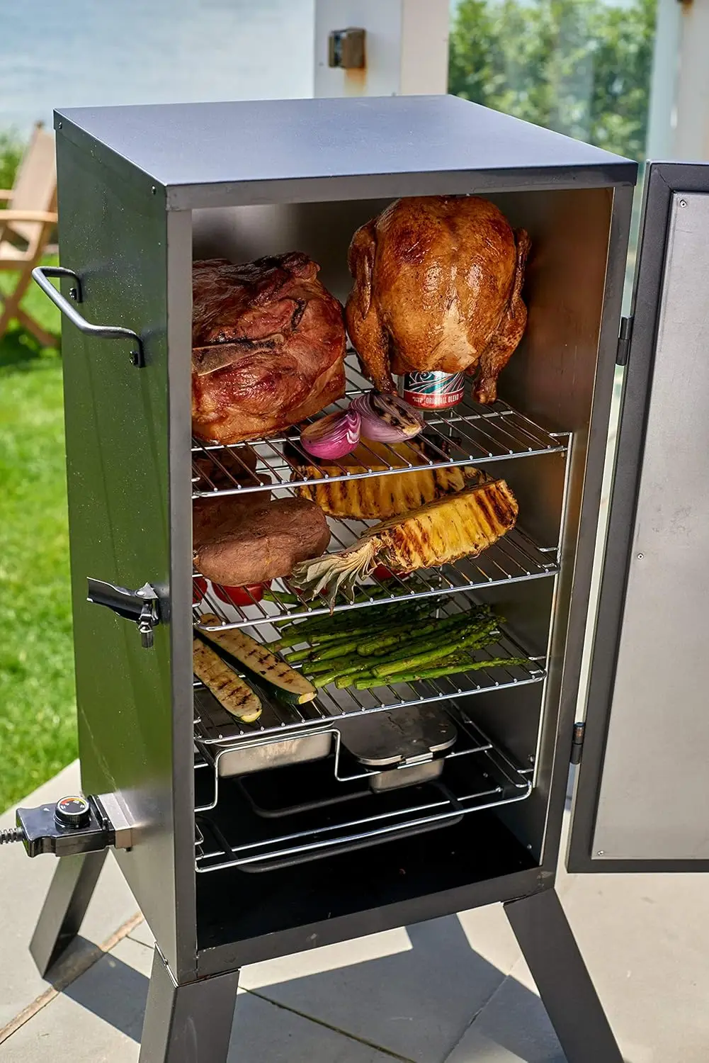 Verticale Elektrische Roker, Drie Verwijderbare Rookplanken, 30 ", 548 Vierkante Inch Kookruimte Elektrische Grills Bbq