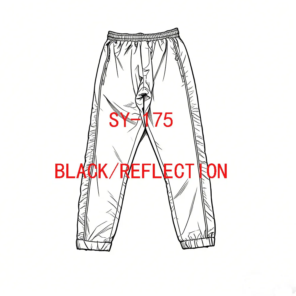 SY-175  Light Blue Varsity Crew Shorts Jogger Pants Unisex Gym Running Tracksuit  streetwear pants