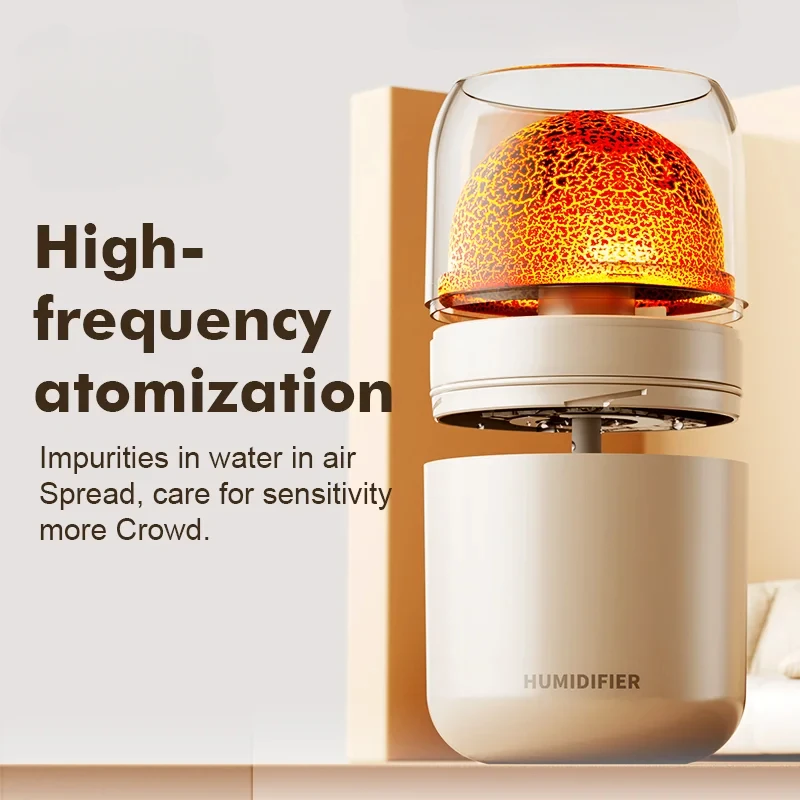 Humidificateur d'air portable simulé craquelé, diffuseur de parfum de voiture constants ique, supporter ficateur d'air à l'échelle nanométrique, ornement de bureau à LED, chambre et bureau