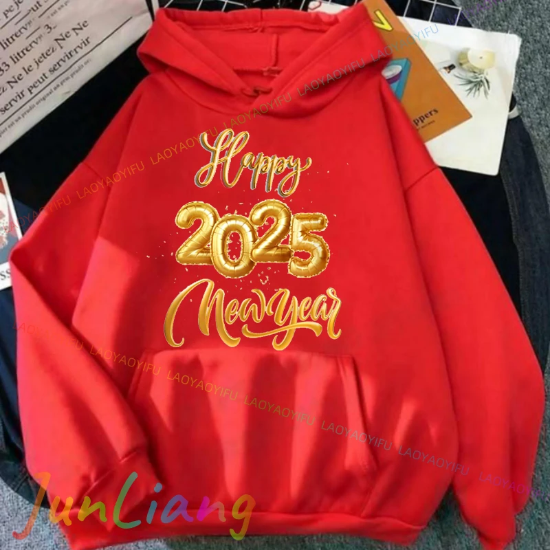 سنة جديدة سعيدة 2025 أزياء المرأة في بلدي 2025 عصر السنة الجديدة Ev رجل هوديي الرجال الرجال هوديس ملابس للرجال مقنعين #3