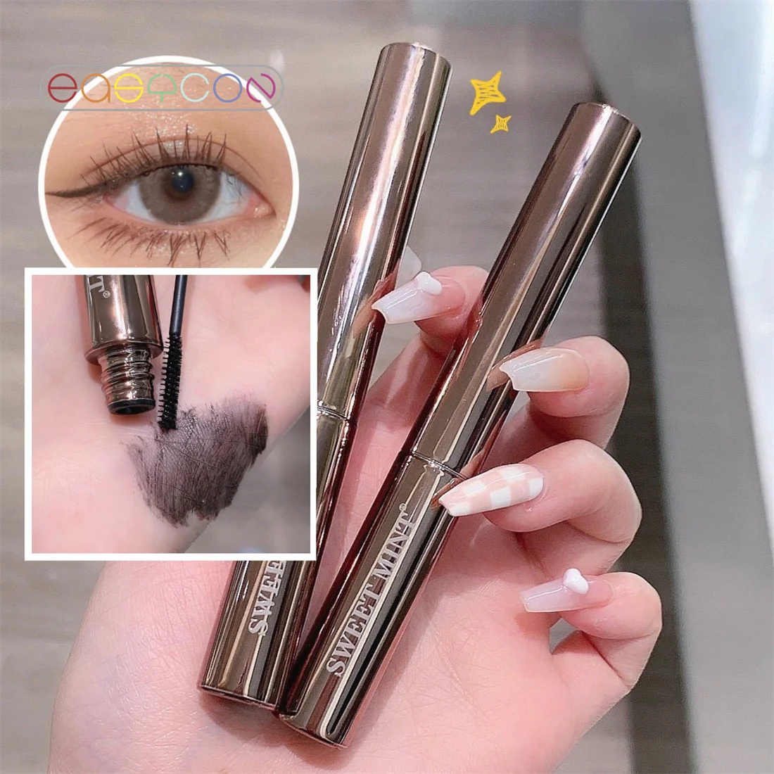 

Mascara 4d Silk Fiber Mascara Waterproof Extra Volume New Smudge-proof Curling Lengthening Eyelash Extension Eye Makeup Tool